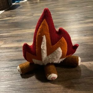 Camp fire pillow decor